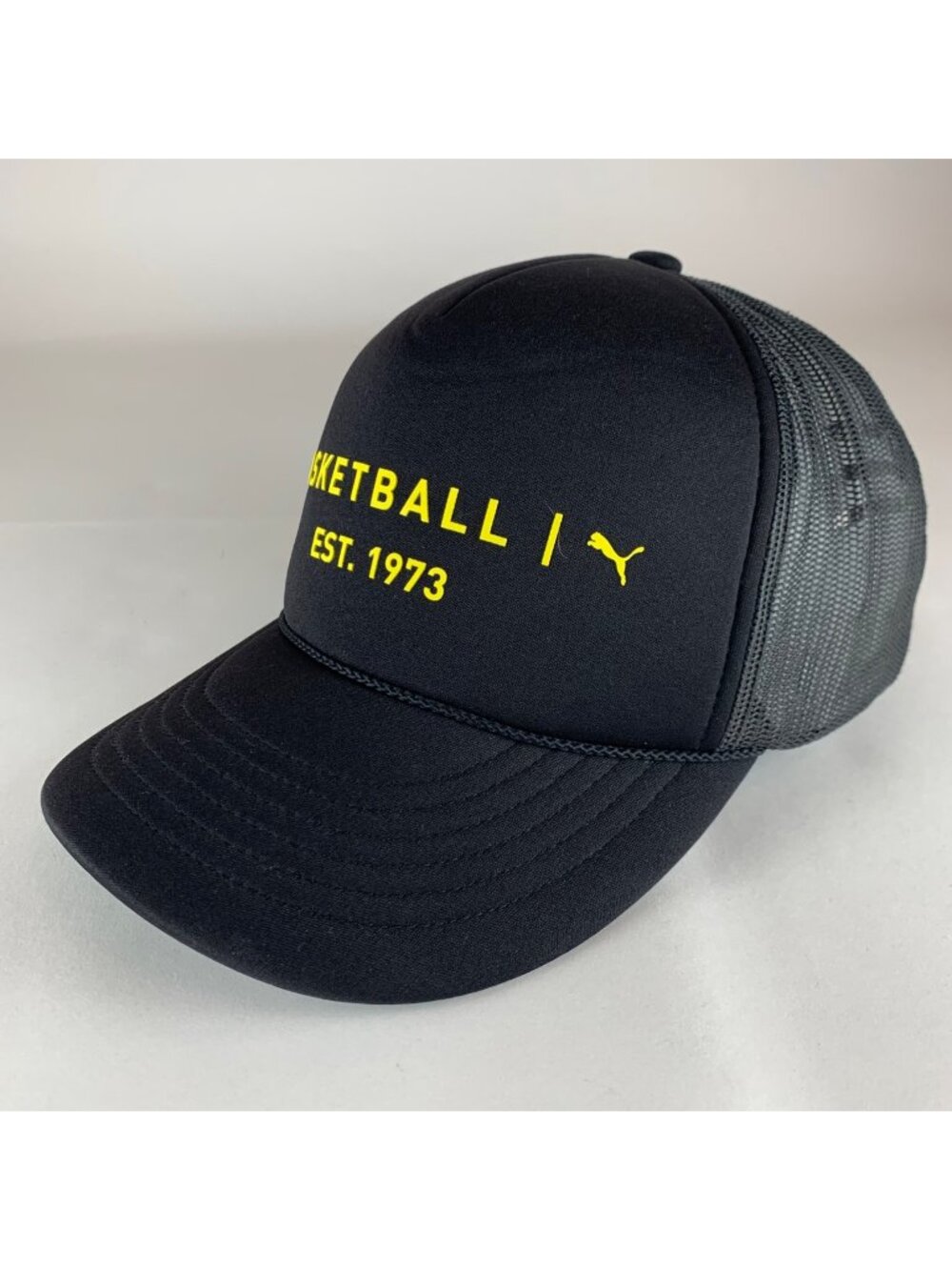 Puma Basketball Unisex Black Snapback Trucker Hat